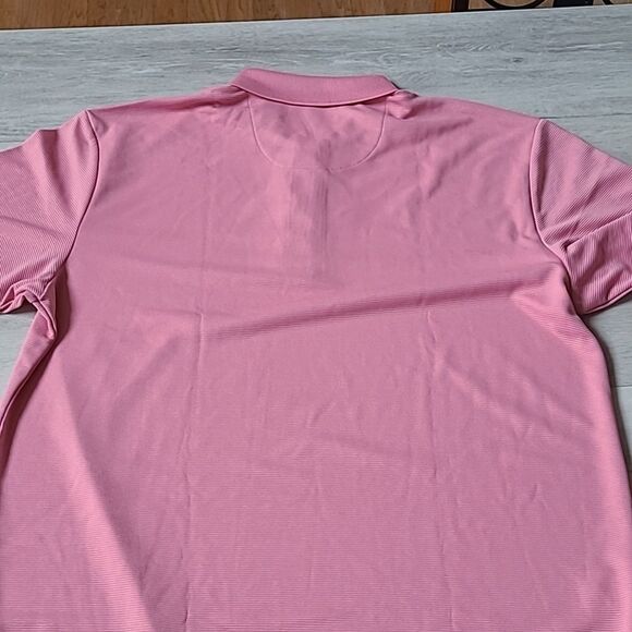 CUBAVERA BIG & TALL SOLID TEXTURED POLO WILD ROSE XL NWT - Picture 6 of 6